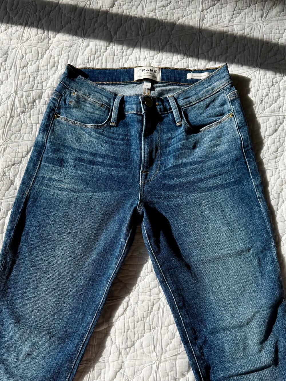 Frame Denim Le High Skinny blue jeans in Longstone 💙